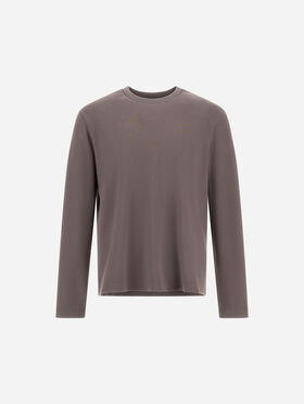 ダブルフェイスコットン＆カシミヤ ロングスリーブTシャツ