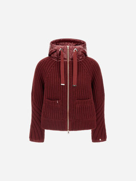 CARDIGAN IN COB STITCH WOOL AND NYLON ULTRALIGHT