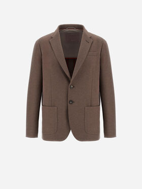 BLAZER RESORT AUS WEICHEM JERSEY MIT WOLLEFFEKT