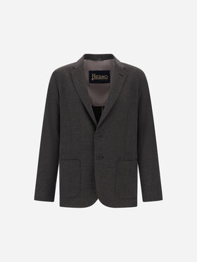 BLAZER AUS FUNKTIONSGEWEBE MIT NADELSTREIFENMUSTER