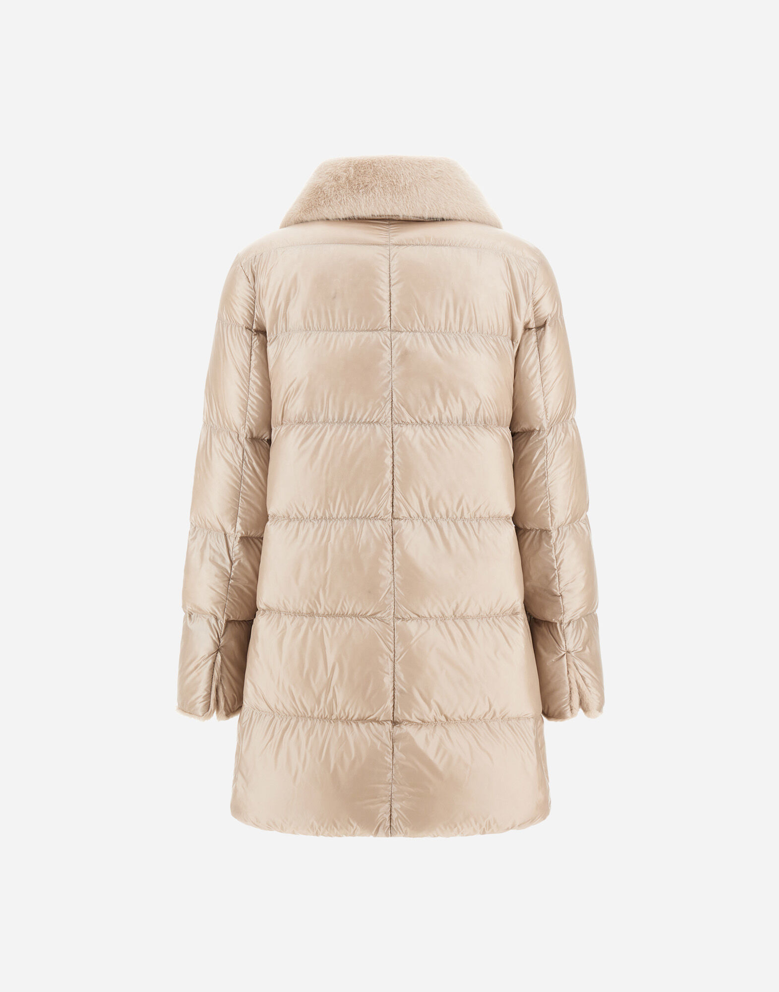 A-SHAPE JACKET IN NYLON ULTRALIGHT AND LADY ALTERNATIVE FUR