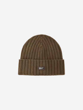 BEANIE AUS KASCHMIR IM PATENTMUSTER
