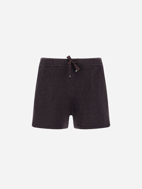 RESORT SHORTS IN COTTON FLEECE AND LUREX