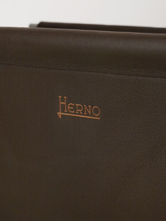 HERNO HABITA LEATHER MAGAZINE HOLDER