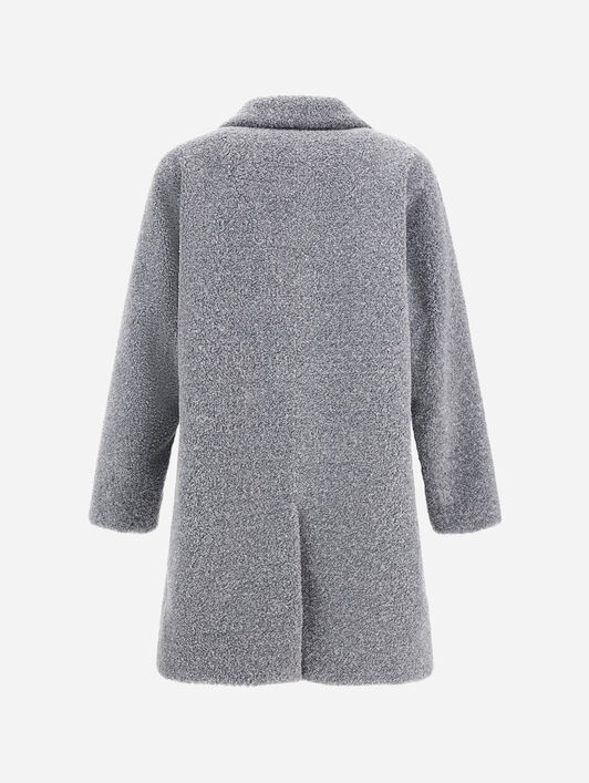 COAT IN MELANGE TEDDY