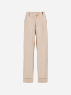 RESORT TROUSERS IN FADE-EFFECT LINEN