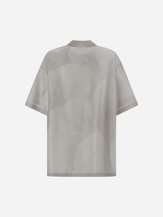 RESORT SHIRT IN PURE SILK WITH FLORAL PRINT