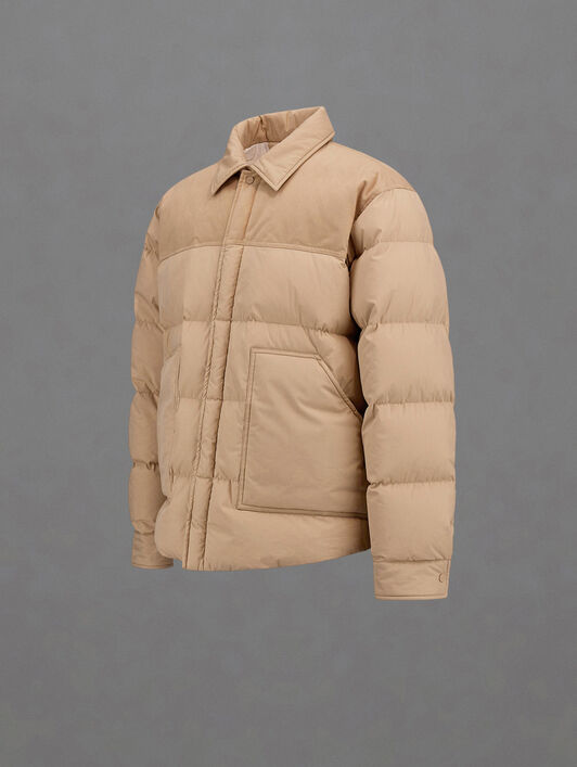 CHAQUETA LAMINAR DE ORGANIC FEEL DOWN Y SUEDED COTTON
