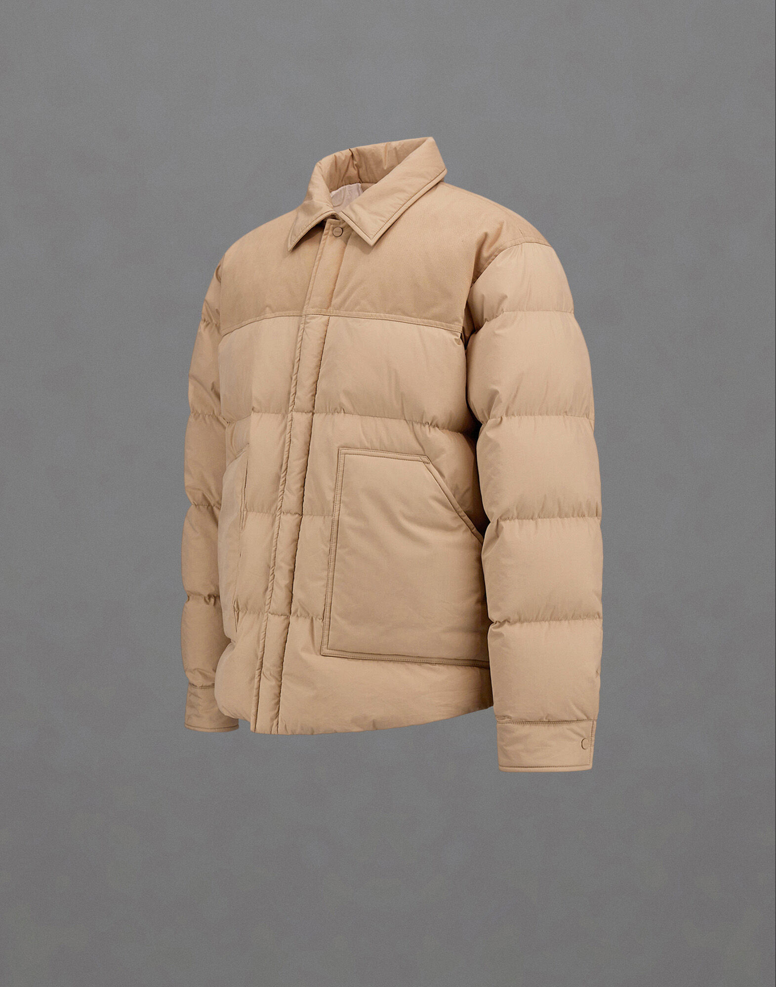CHAQUETA LAMINAR DE ORGANIC FEEL DOWN Y SUEDED COTTON