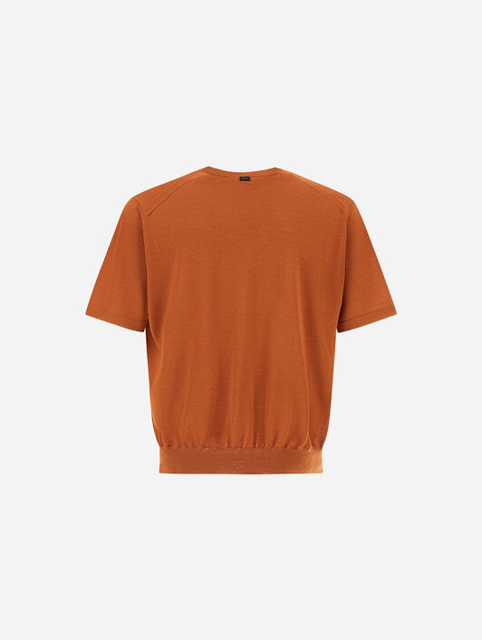 RESORT T-SHIRT IN WOOL AND SILK KNIT
