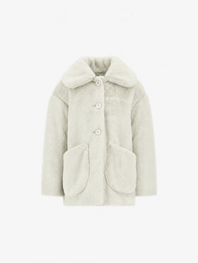 BEAVER-EFFECT FUR-TOUCH COAT