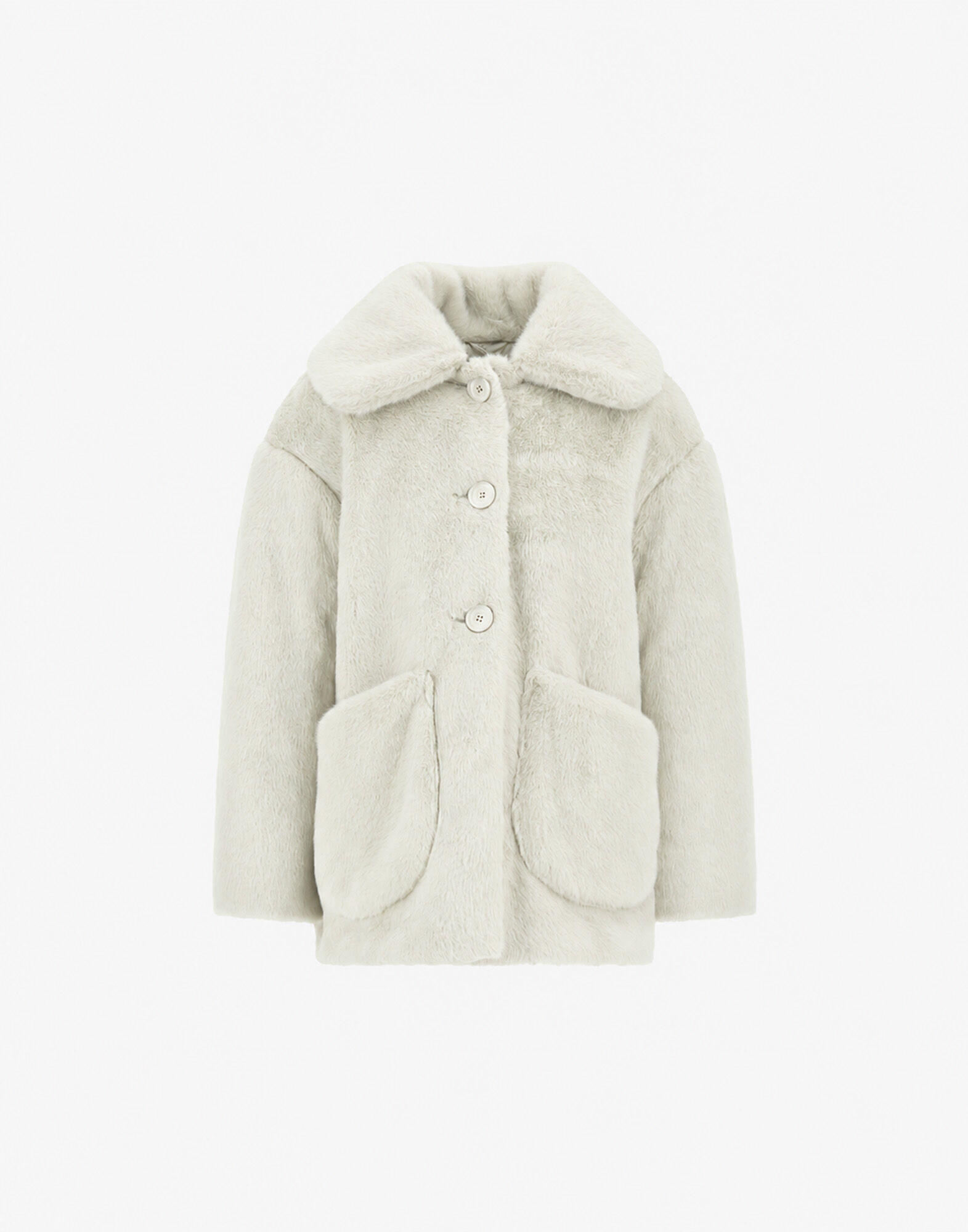 BEAVER-EFFECT FUR-TOUCH COAT