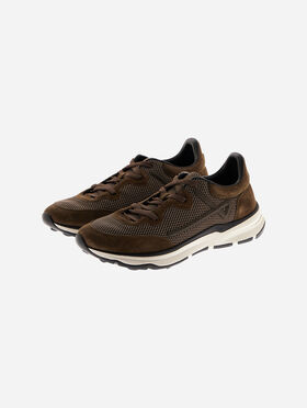 SNEAKER HERNO MAGGIORE AUS VELOURSLEDER UND NETZMESH