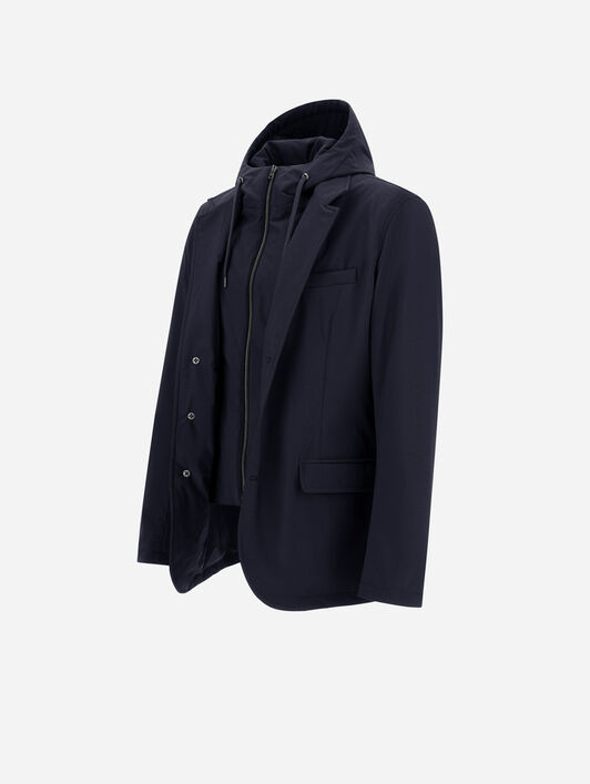 BLAZER RESORT AUS ELASTISCHEM NYLON MIT MÉLANGE-EFFEKT