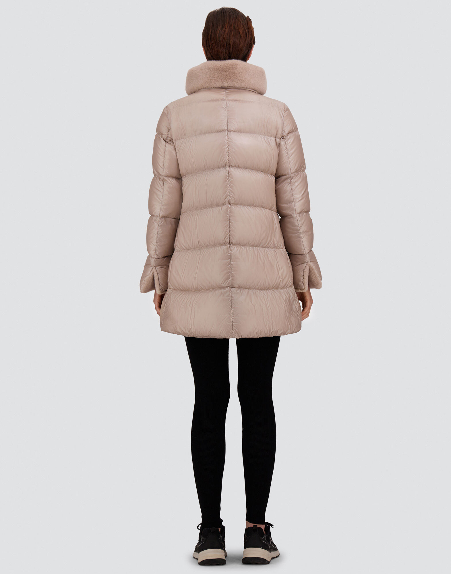 A-SHAPE JACKET IN NYLON ULTRALIGHT AND LADY ALTERNATIVE FUR