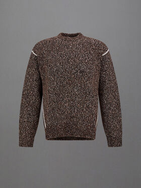 PULLOVER LAMINAR AUS MOULINÉ KNIT