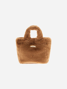 BAG IN SOFT ALTERNATIVE FUR AND NYLON CHAMONIX