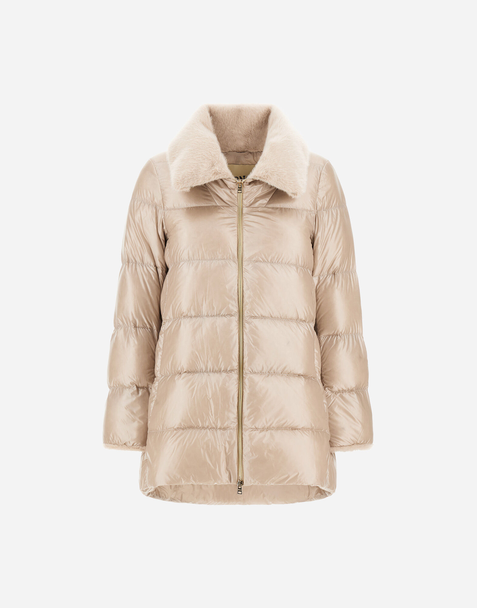 A-SHAPE JACKET IN NYLON ULTRALIGHT AND LADY ALTERNATIVE FUR