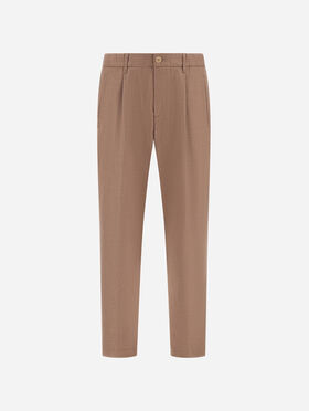 WOOL GABARDINE TROUSERS