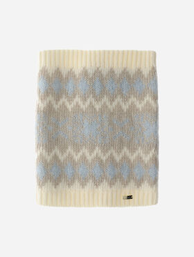 MOHAIR NECK WARMER WITH NORWEGIAN PATTERN