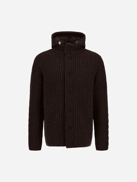 JACKE AUS WOLLE MIT RELIEFSTRUKTUR UND ZOPFMUSTER