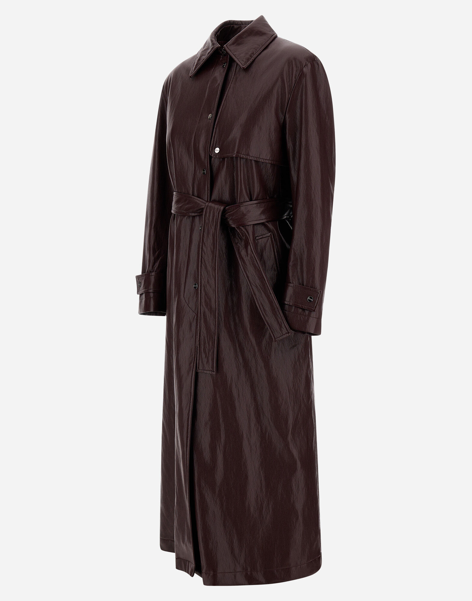 LEATHER-EFFECT TRENCH COAT