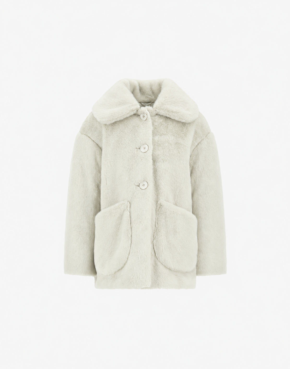 BEAVER-EFFECT FUR-TOUCH COAT
