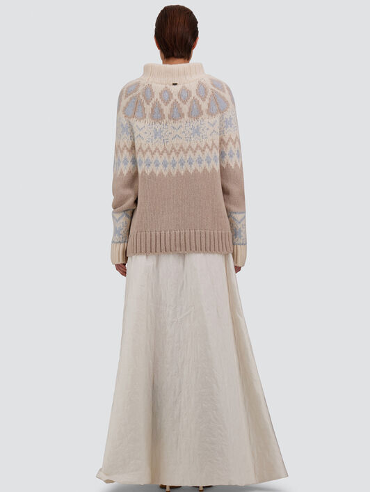 PULLOVER AUS MOHAIR MIT NORWEGERMUSTER