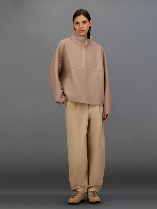 VESTE LAMINAR EN COMPACT WOOL