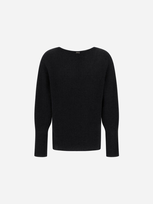 ALPACA AND WOOL STOCKING-STITCH JUMPER
